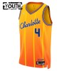 Camiseta Niños Charlotte Hornets Sion James 2025-26 Jordan City Edition Oro Swingman